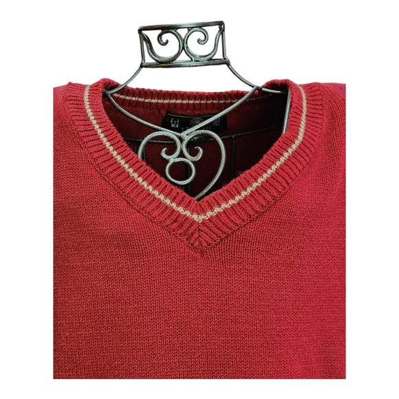J. Riggins Vintage Sportwear Sweater Vest - Red Argyle Knit - Men’s Large - Picture 5 of 7